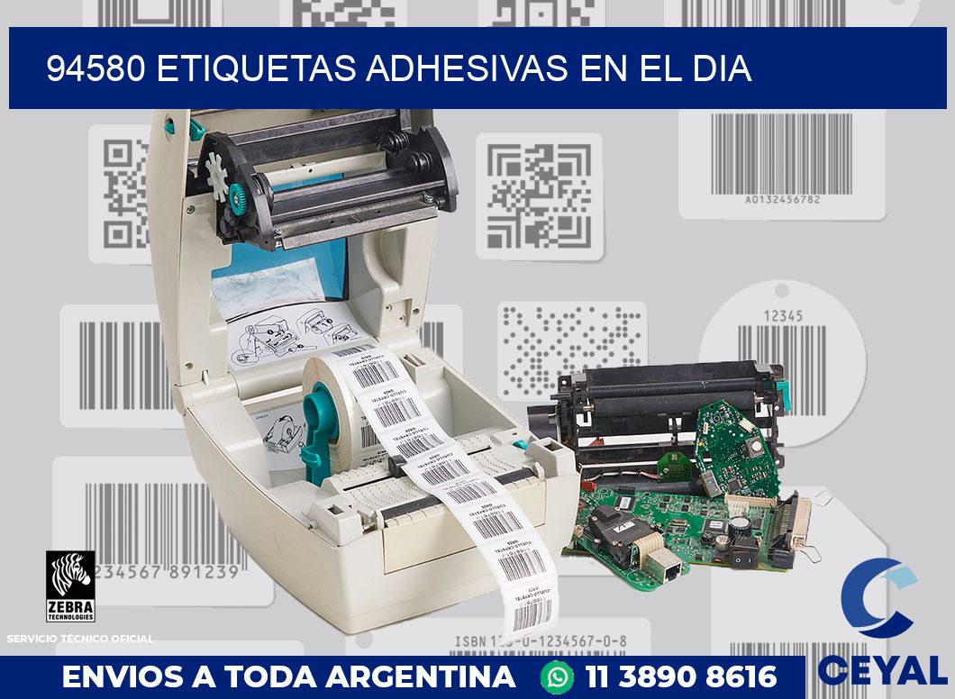 94580 etiquetas adhesivas en el dia