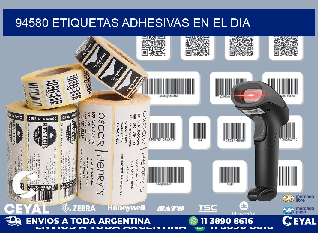 94580 etiquetas adhesivas en el dia