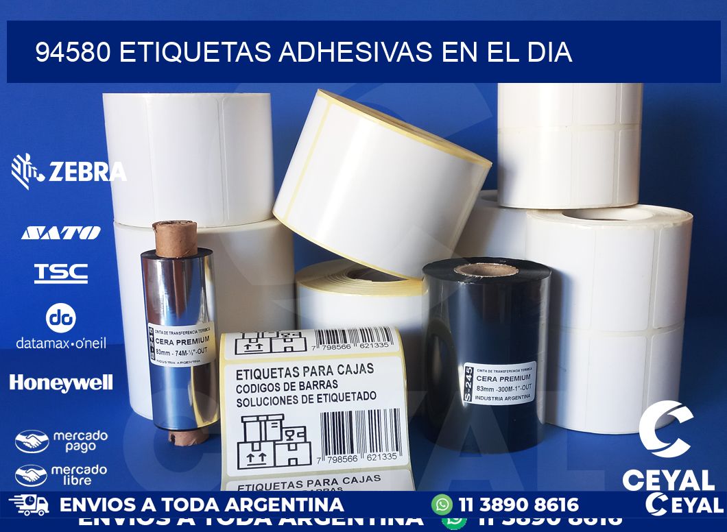 94580 etiquetas adhesivas en el dia