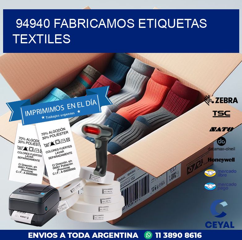 94940 FABRICAMOS ETIQUETAS TEXTILES