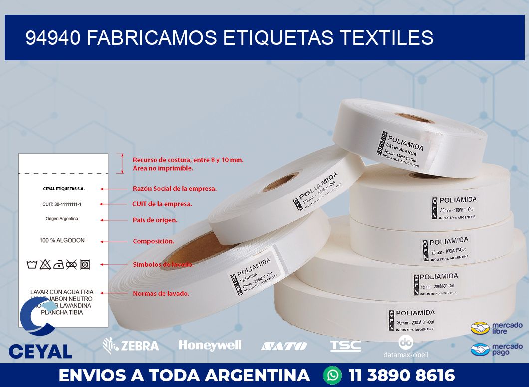 94940 FABRICAMOS ETIQUETAS TEXTILES