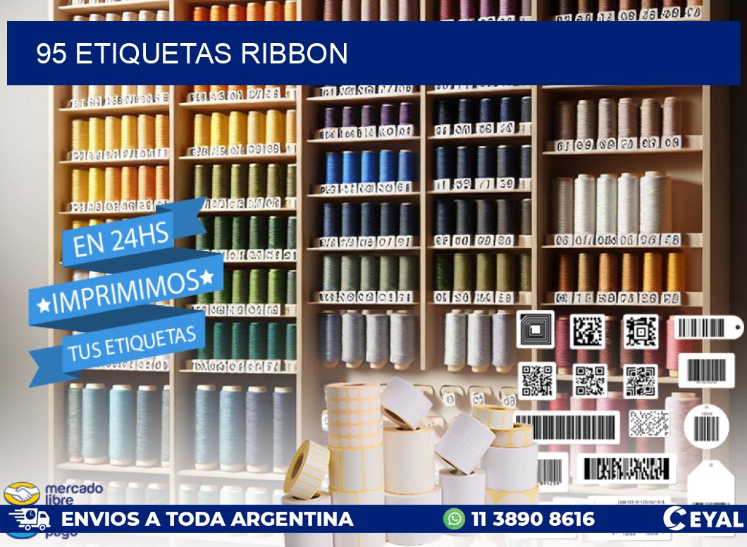 95 ETIQUETAS RIBBON