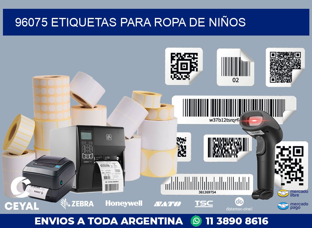 96075 ETIQUETAS PARA ROPA DE NIÑOS