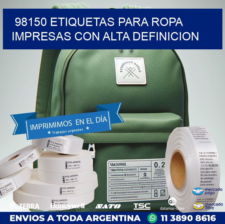 98150 ETIQUETAS PARA ROPA IMPRESAS CON ALTA DEFINICION