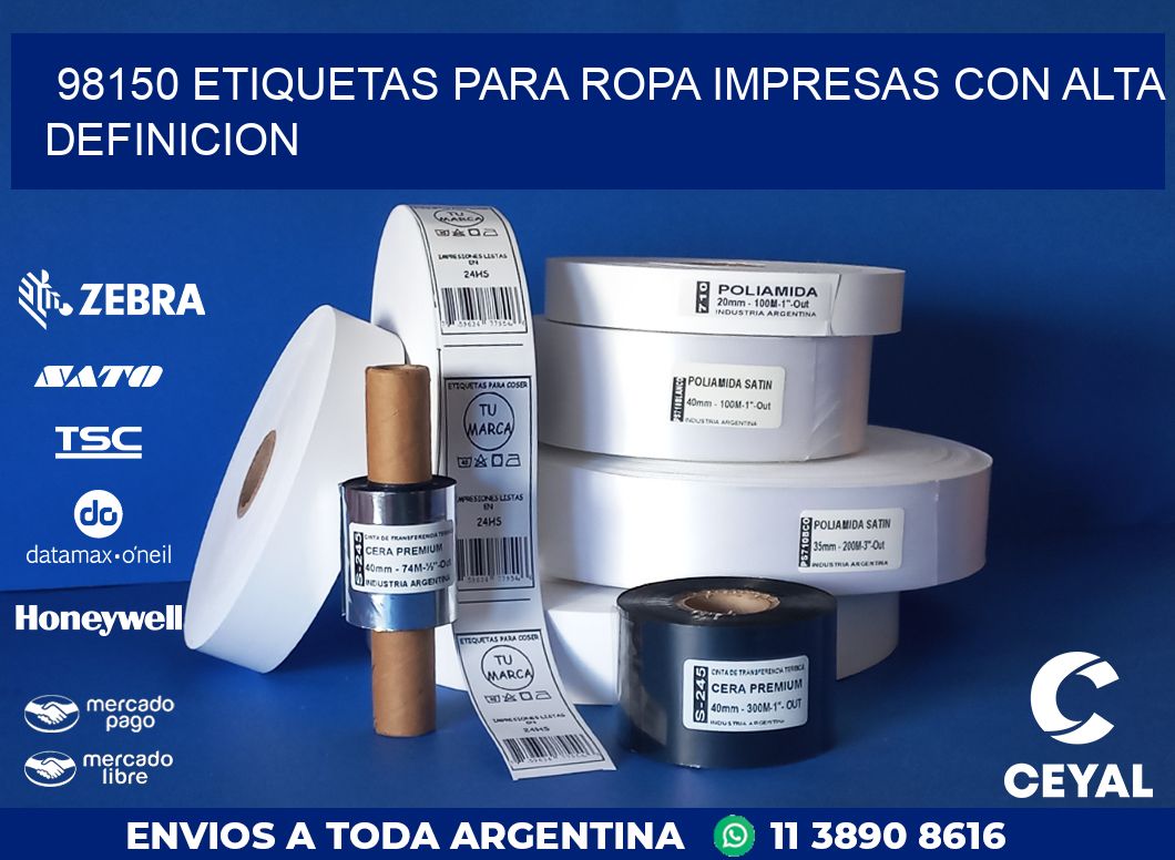98150 ETIQUETAS PARA ROPA IMPRESAS CON ALTA DEFINICION