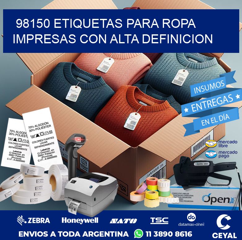 98150 ETIQUETAS PARA ROPA IMPRESAS CON ALTA DEFINICION