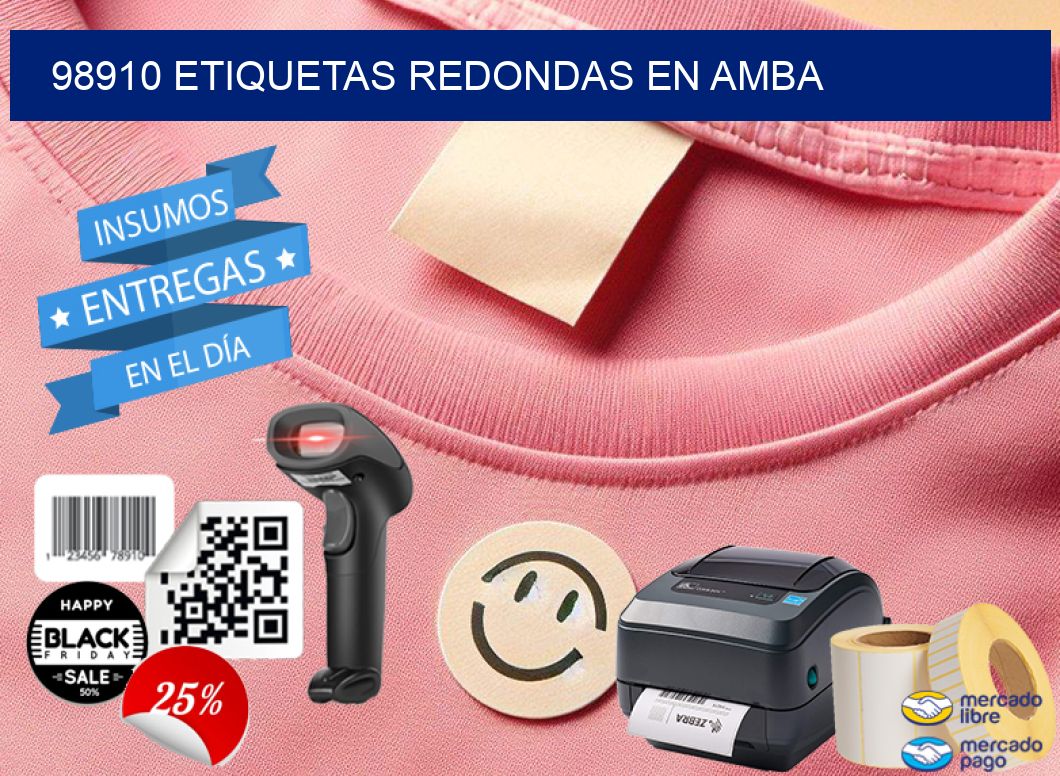 98910 ETIQUETAS REDONDAS EN AMBA