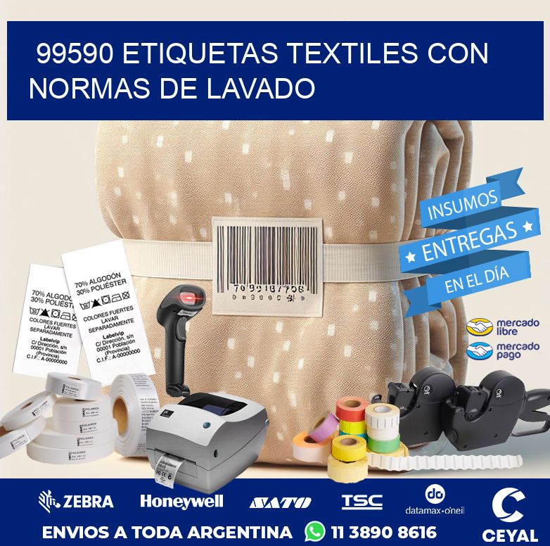 99590 ETIQUETAS TEXTILES CON NORMAS DE LAVADO