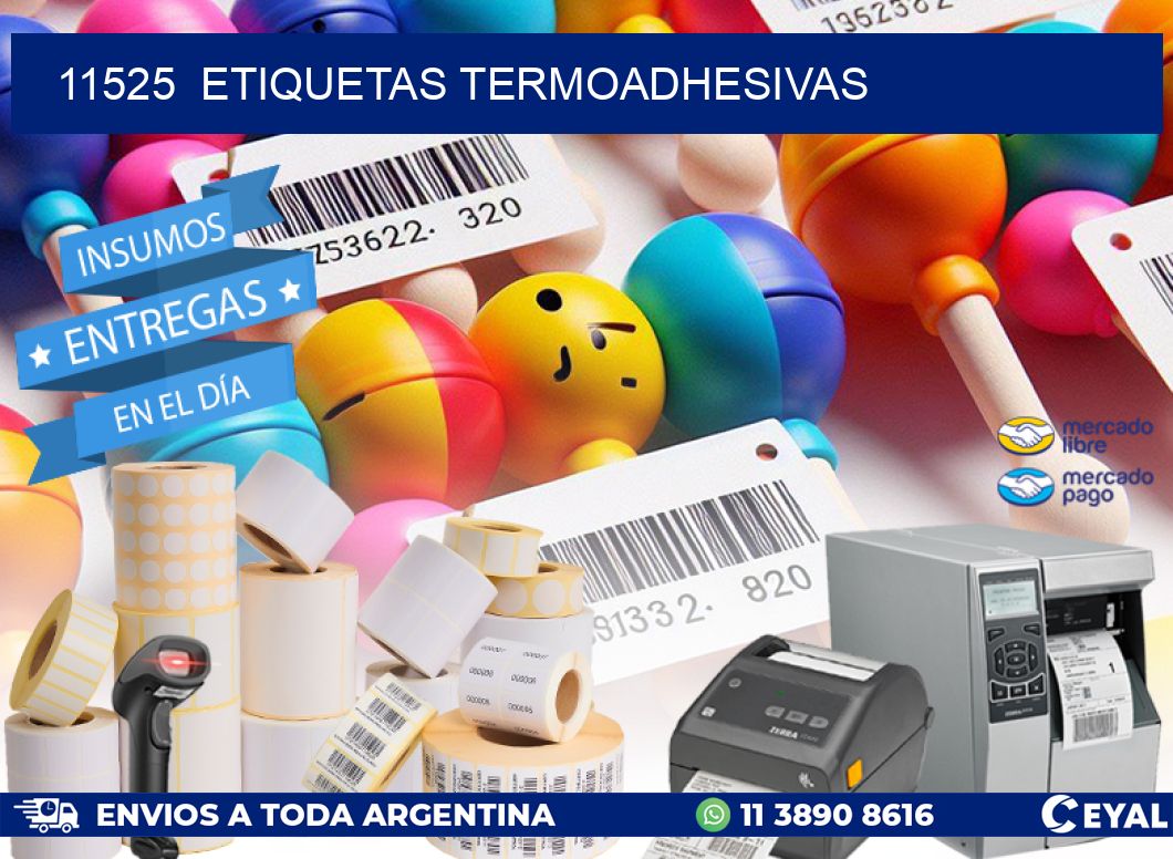 11525  ETIQUETAS TERMOADHESIVAS