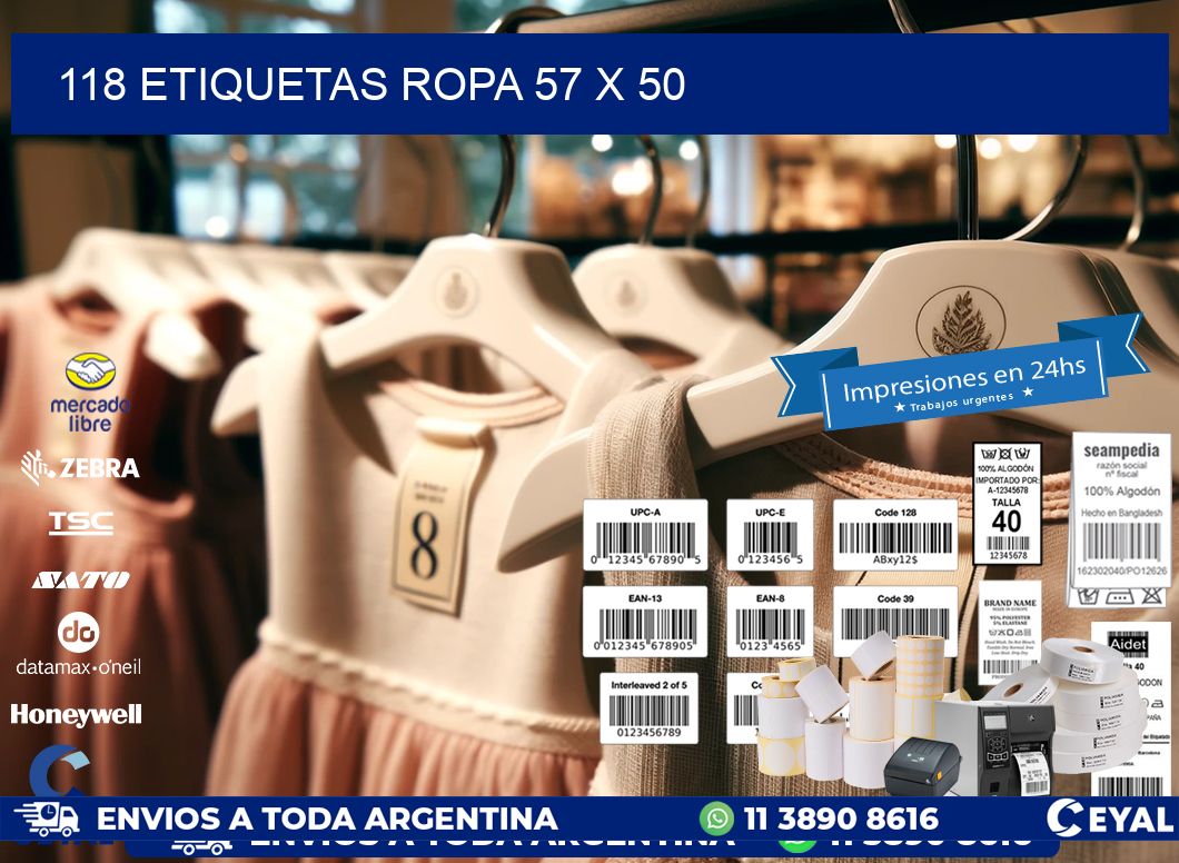 118 ETIQUETAS ROPA 57 x 50