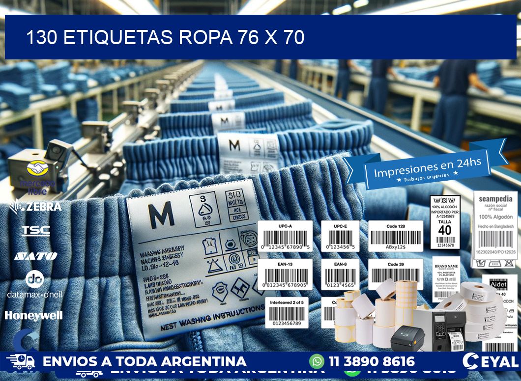 130 ETIQUETAS ROPA 76 x 70