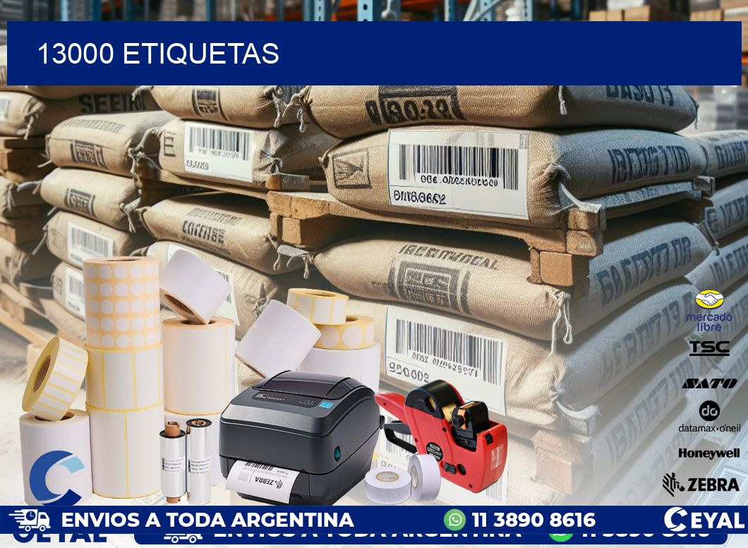 13000 ETIQUETAS