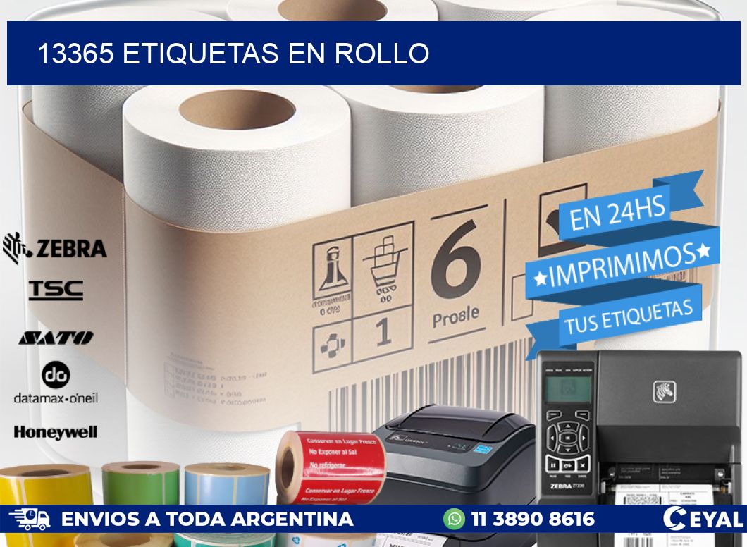 13365 ETIQUETAS EN ROLLO