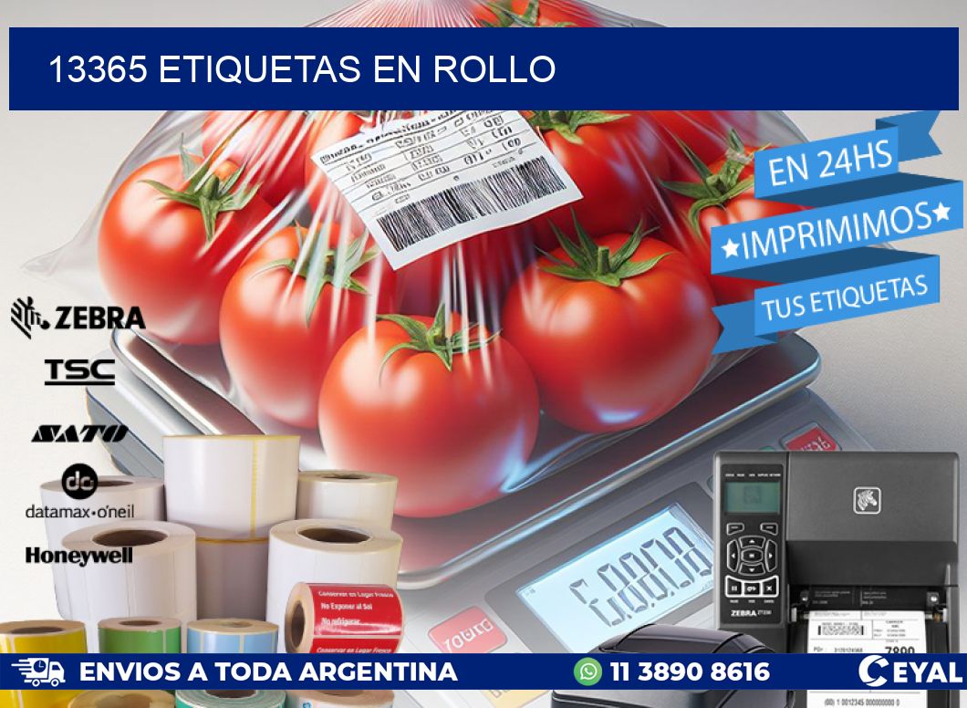 13365 ETIQUETAS EN ROLLO
