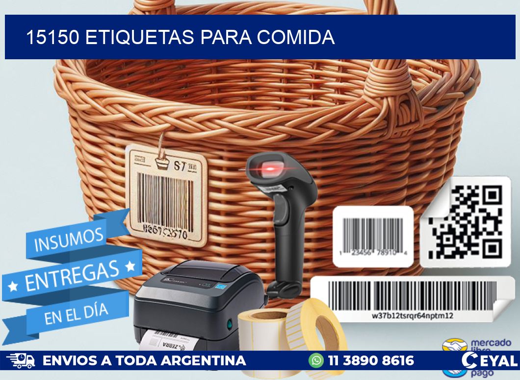 15150 ETIQUETAS PARA COMIDA