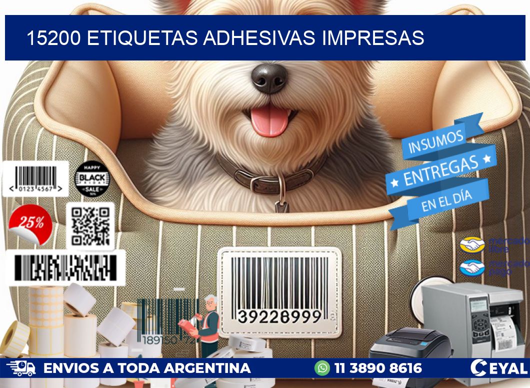 15200 ETIQUETAS ADHESIVAS IMPRESAS