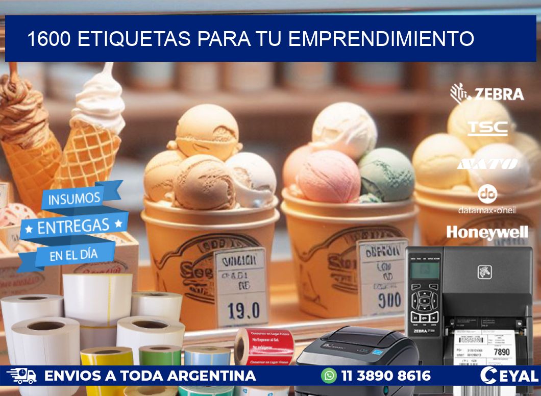 1600 ETIQUETAS PARA TU EMPRENDIMIENTO