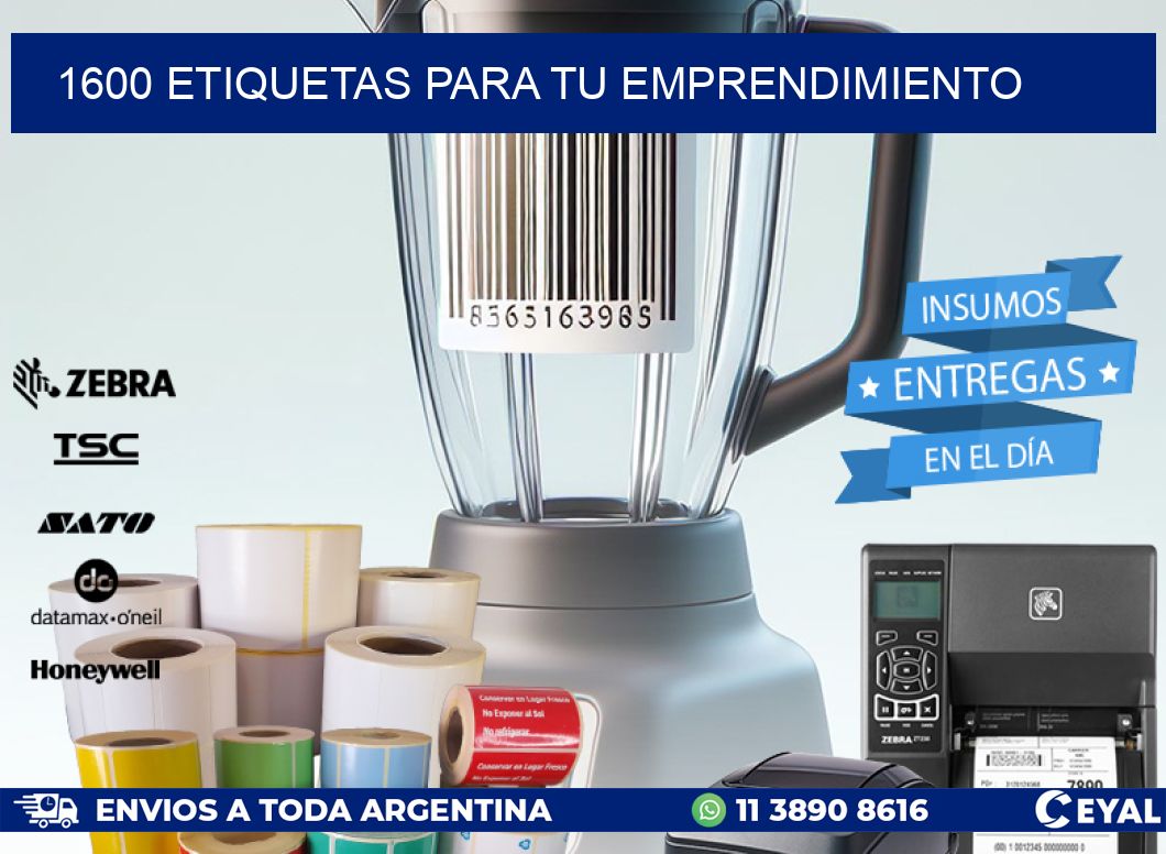 1600 ETIQUETAS PARA TU EMPRENDIMIENTO