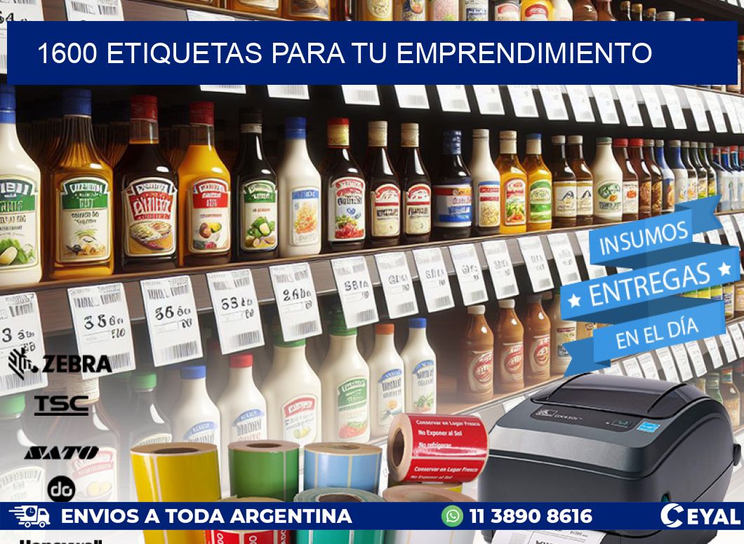 1600 ETIQUETAS PARA TU EMPRENDIMIENTO