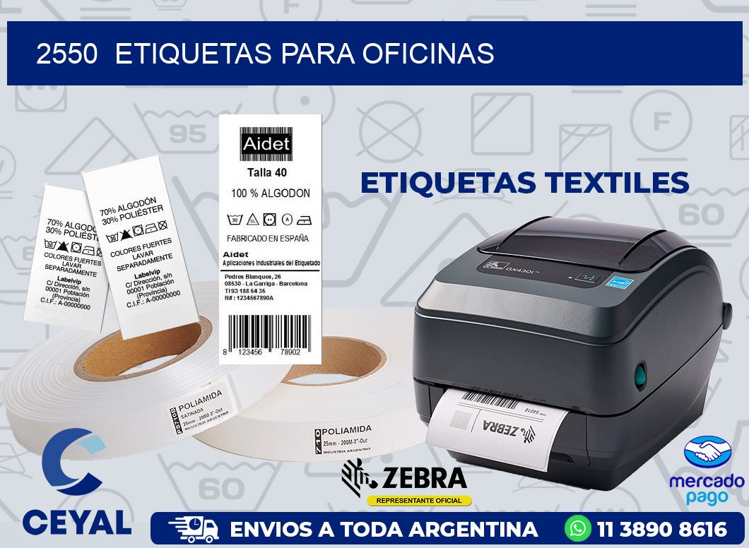 2550 ETIQUETAS PARA OFICINAS