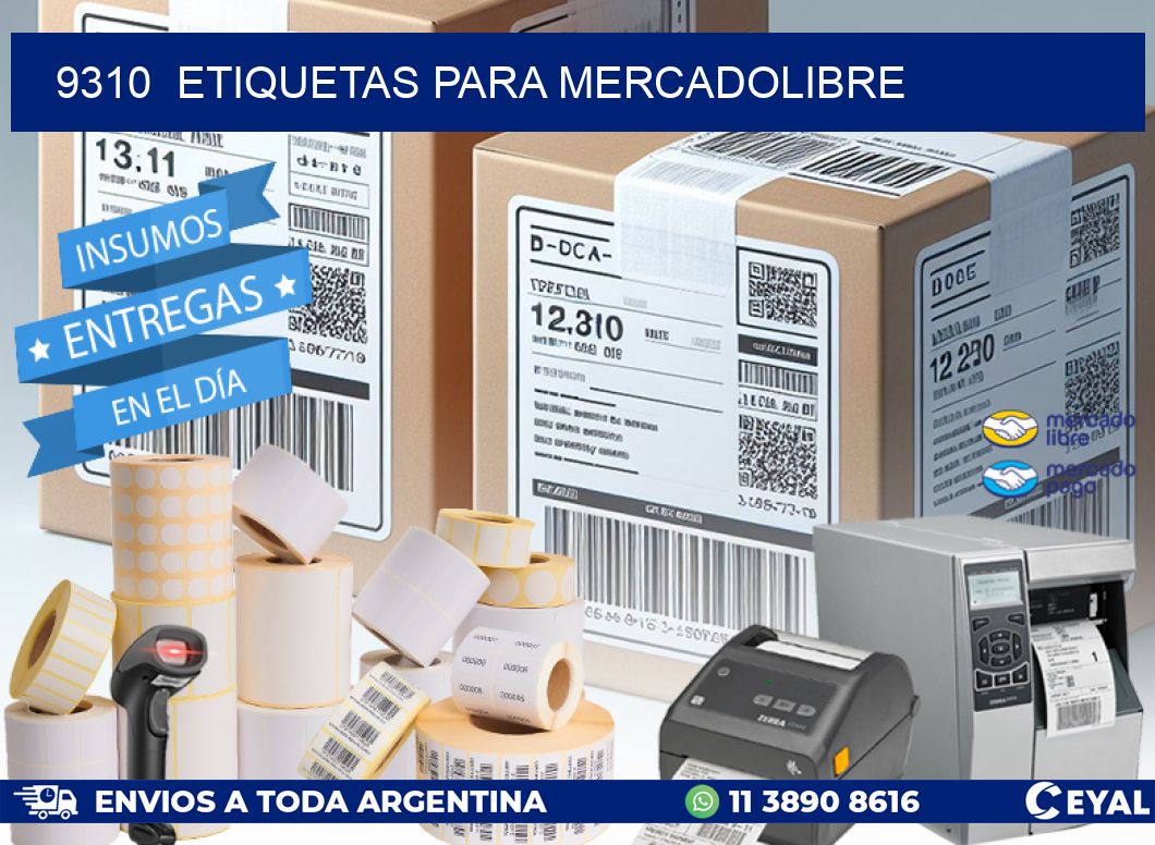 9310  ETIQUETAS PARA MERCADOLIBRE