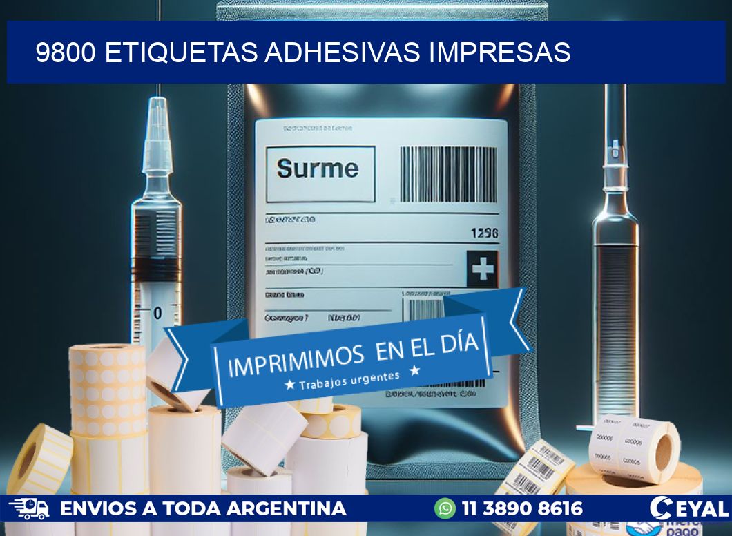 9800 ETIQUETAS ADHESIVAS IMPRESAS