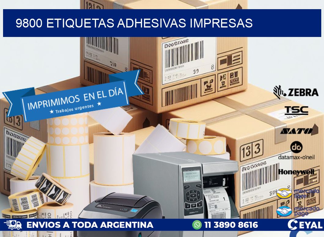 9800 ETIQUETAS ADHESIVAS IMPRESAS