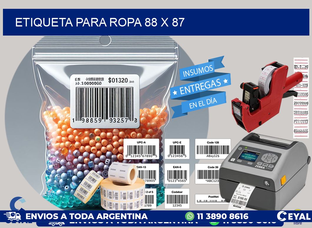 ETIQUETA PARA ROPA 88 x 87