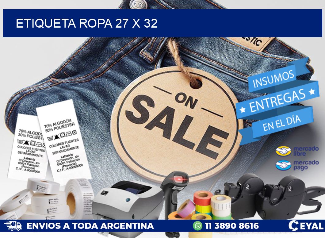 ETIQUETA ROPA 27 x 32