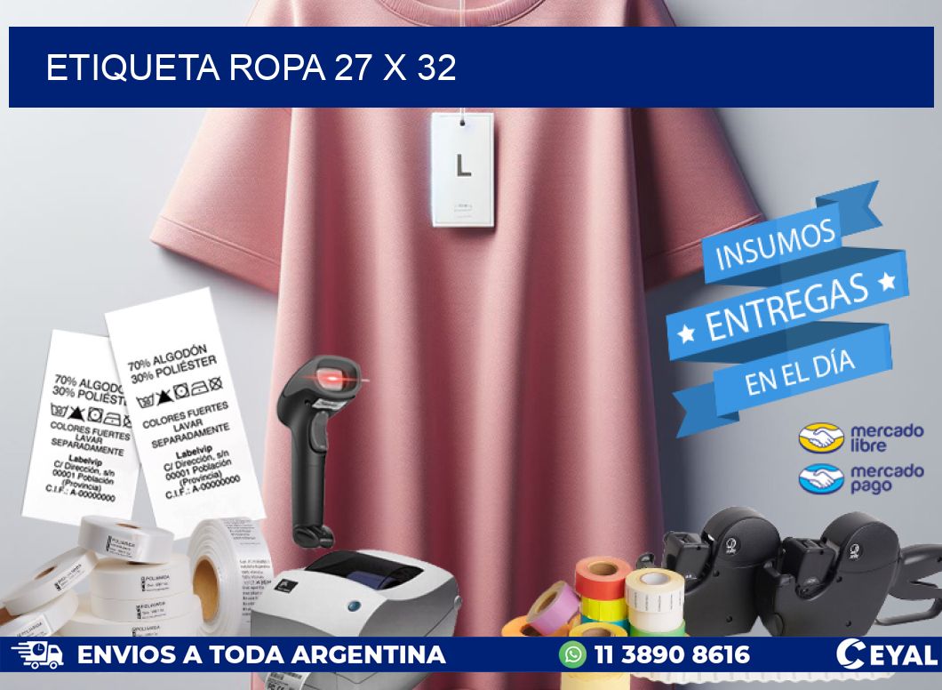 ETIQUETA ROPA 27 x 32
