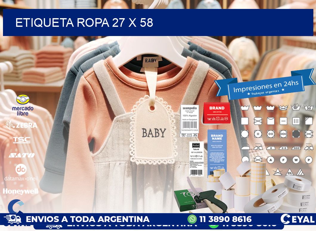 ETIQUETA ROPA 27 x 58