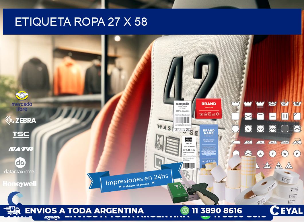 ETIQUETA ROPA 27 x 58