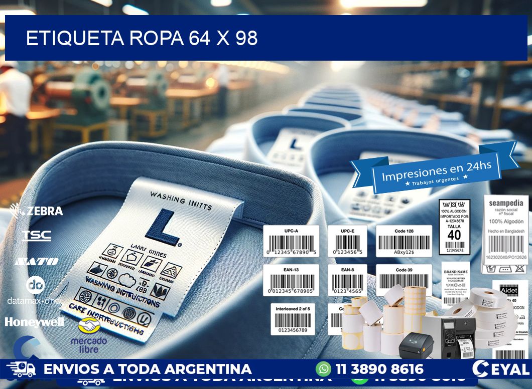 ETIQUETA ROPA 64 x 98