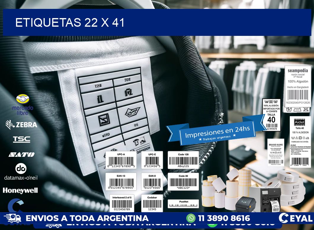 ETIQUETAS 22 x 41