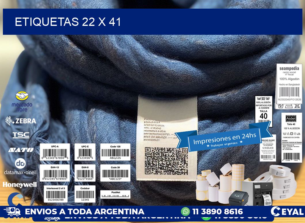 ETIQUETAS 22 x 41