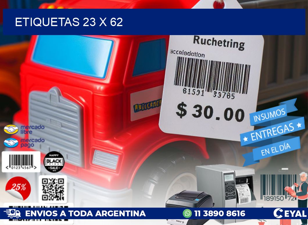 ETIQUETAS 23 x 62
