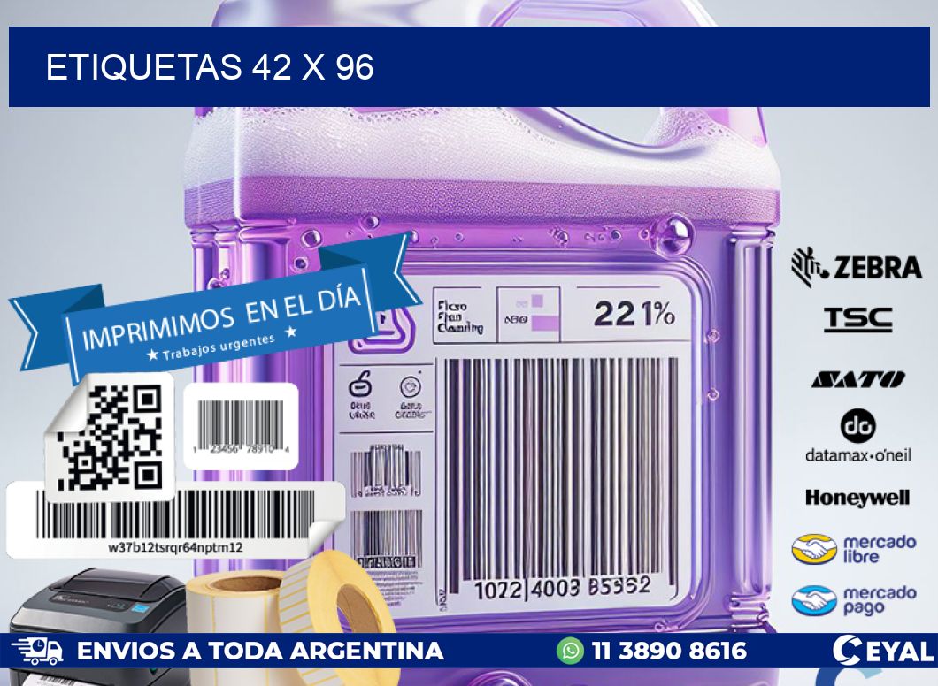 ETIQUETAS 42 x 96