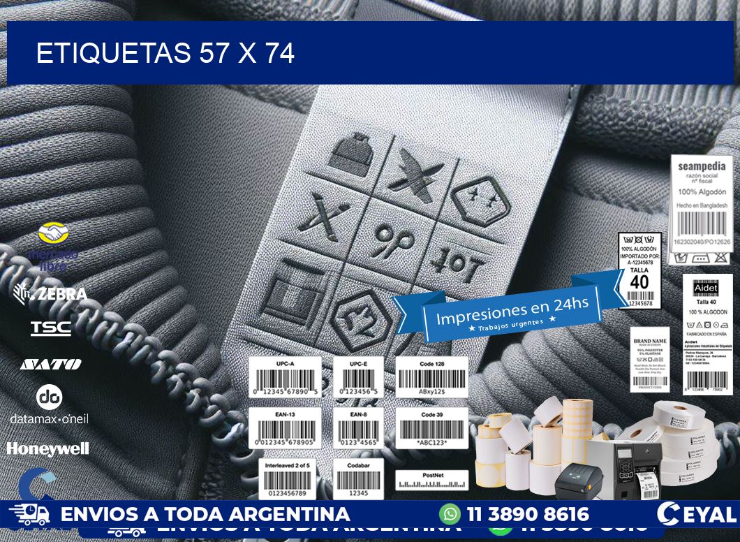 ETIQUETAS 57 x 74