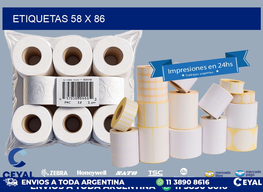 ETIQUETAS 58 x 86