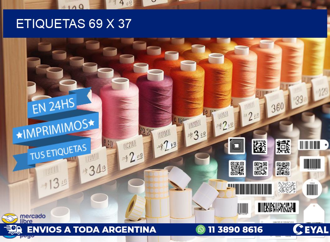 ETIQUETAS 69 x 37