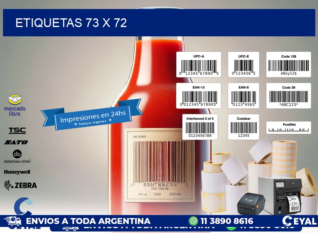 ETIQUETAS 73 x 72