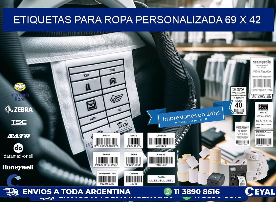 ETIQUETAS PARA ROPA PERSONALIZADA 69 x 42