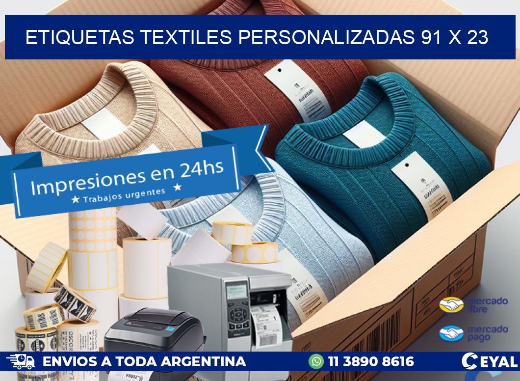 ETIQUETAS TEXTILES PERSONALIZADAS 91 x 23