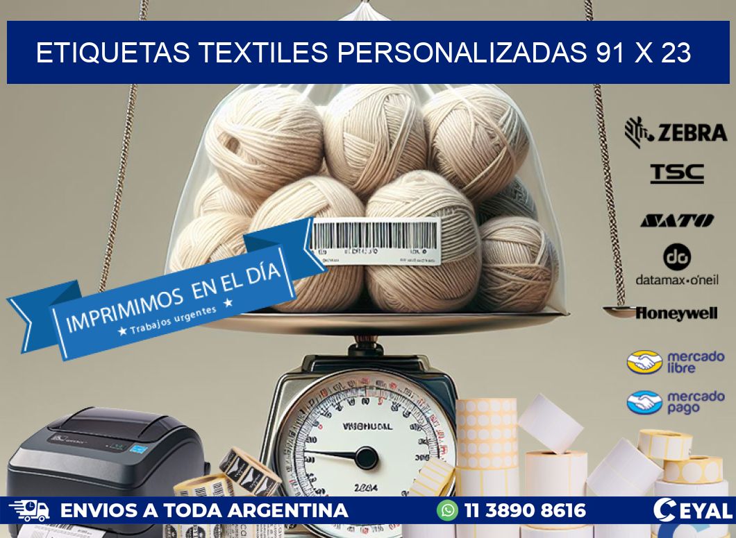 ETIQUETAS TEXTILES PERSONALIZADAS 91 x 23