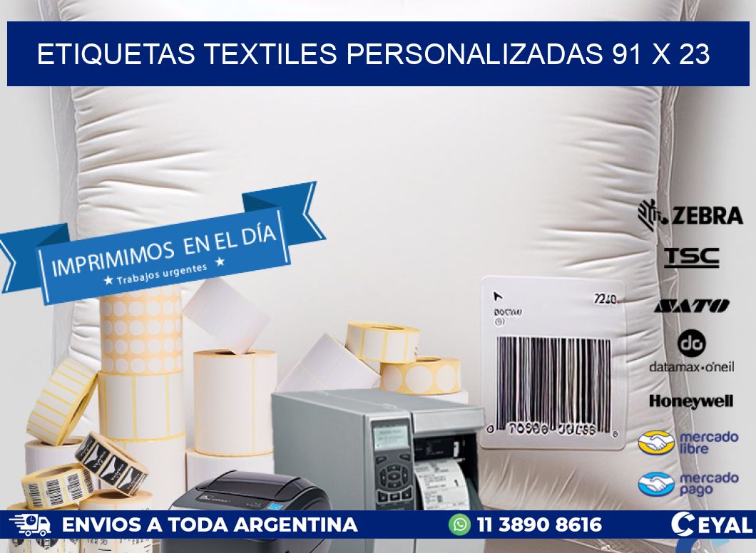 ETIQUETAS TEXTILES PERSONALIZADAS 91 x 23