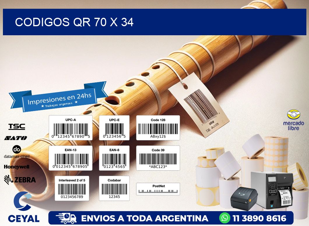 CODIGOS QR 70 x 34
