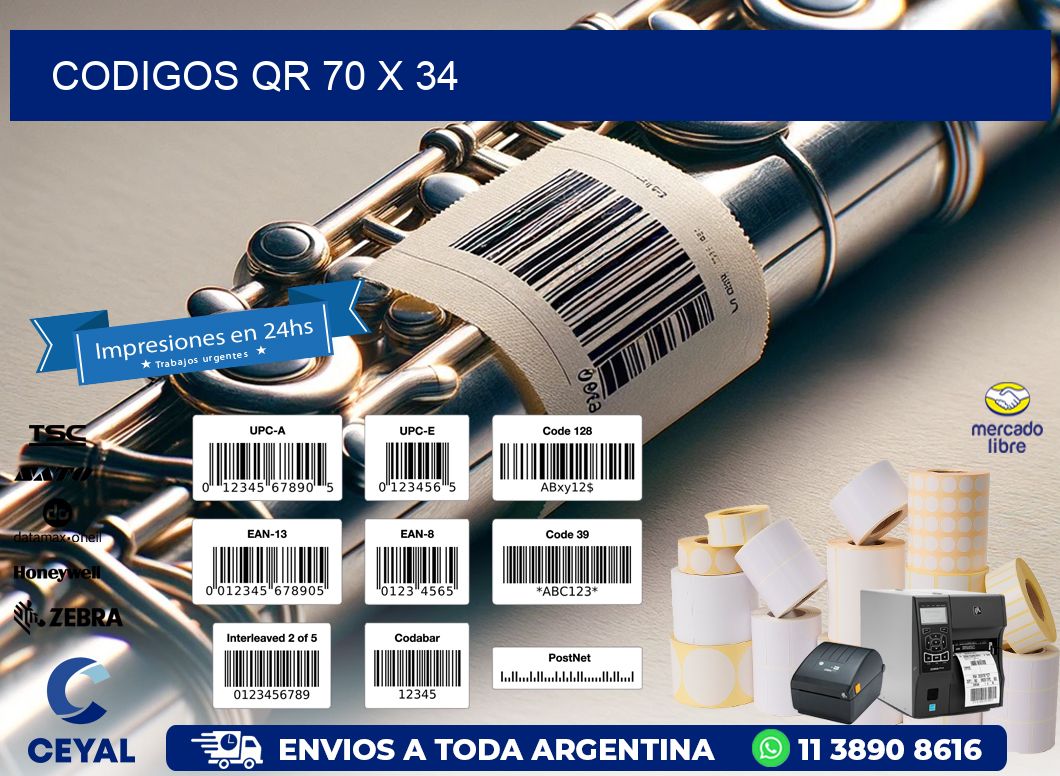 CODIGOS QR 70 x 34