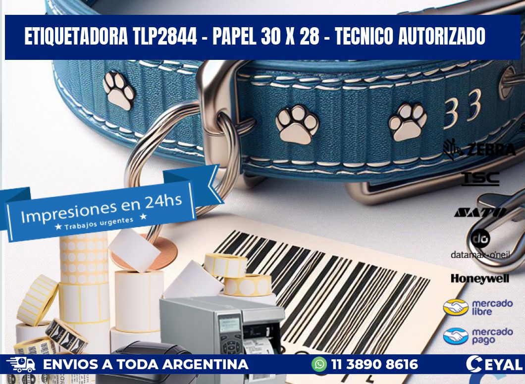 ETIQUETADORA TLP2844 - PAPEL 30 x 28 - TECNICO AUTORIZADO