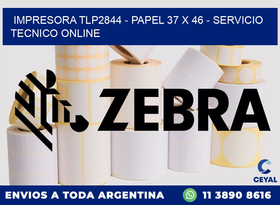 IMPRESORA TLP2844 - PAPEL 37 x 46 - SERVICIO TECNICO ONLINE
