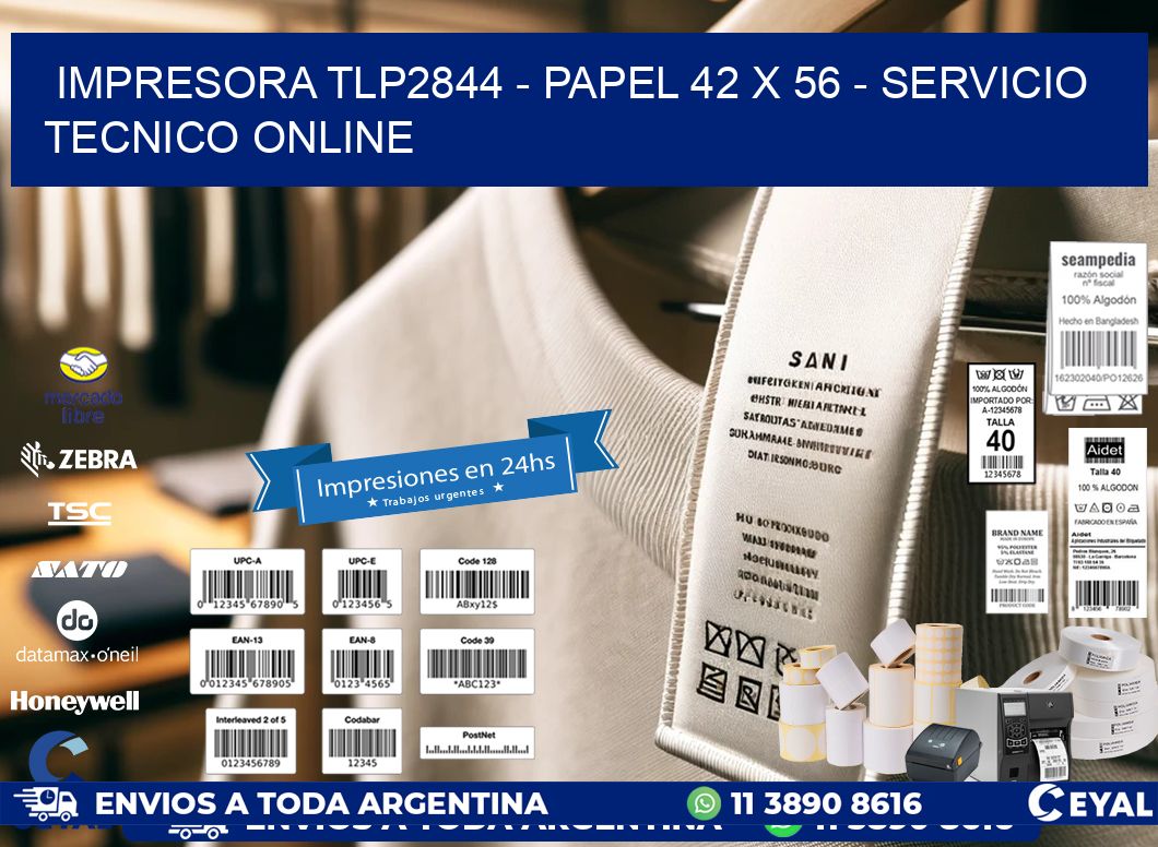 IMPRESORA TLP2844 - PAPEL 42 x 56 - SERVICIO TECNICO ONLINE
